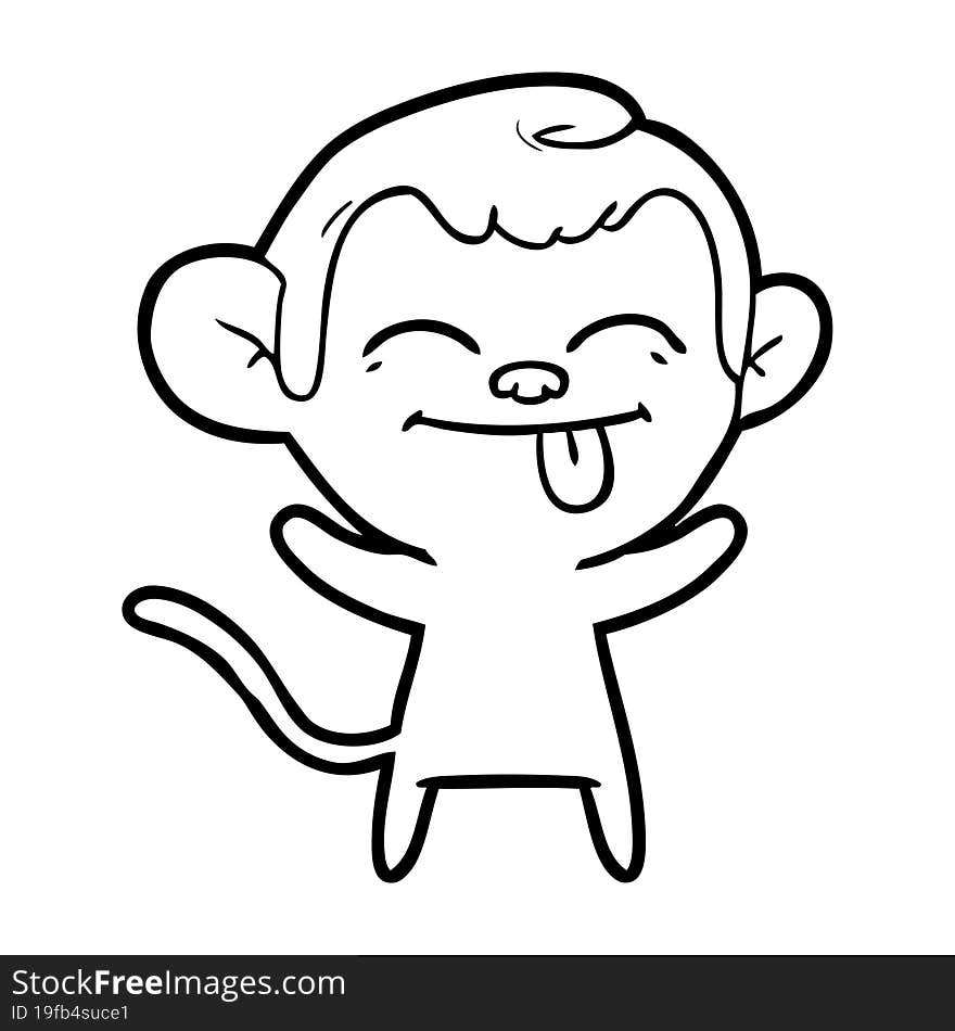 funny cartoon monkey. funny cartoon monkey