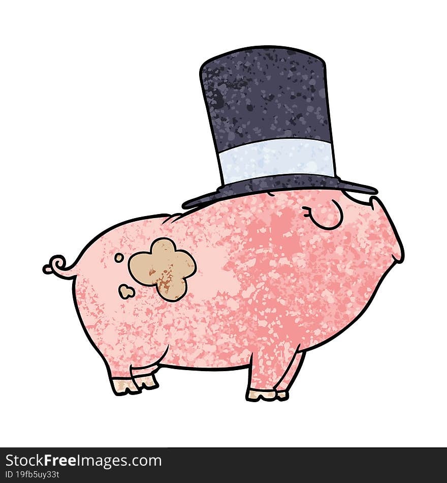 cartoon rich pig. cartoon rich pig