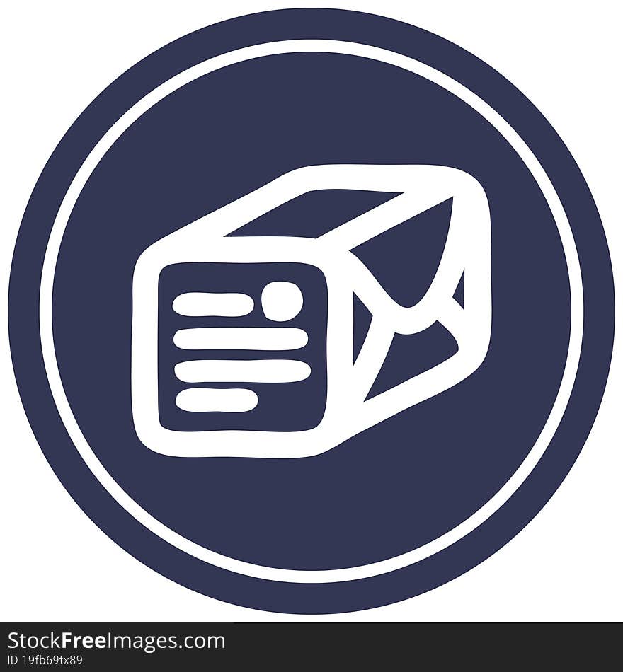 wrapped parcel circular icon