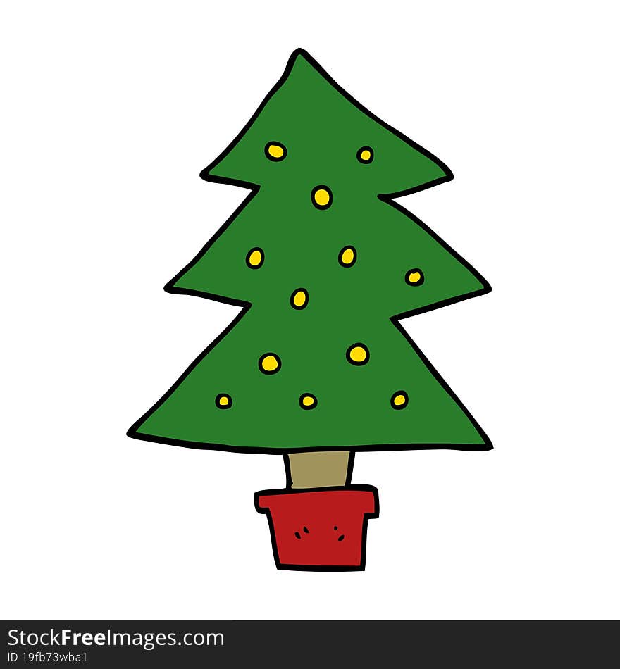 cartoon christmas tree