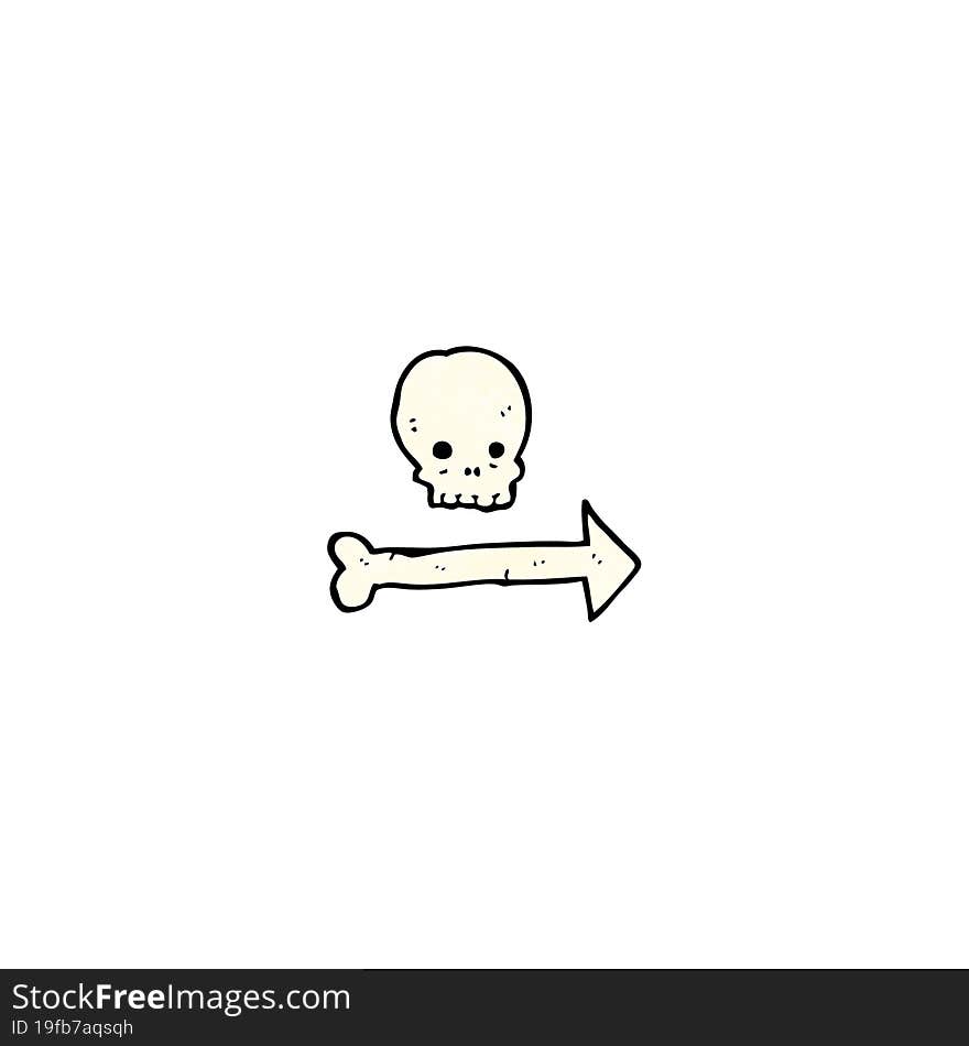 skull halloween direction sign