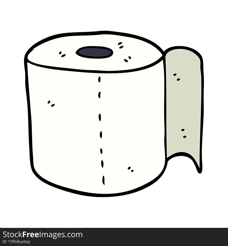 cartoon doodle toilet roll