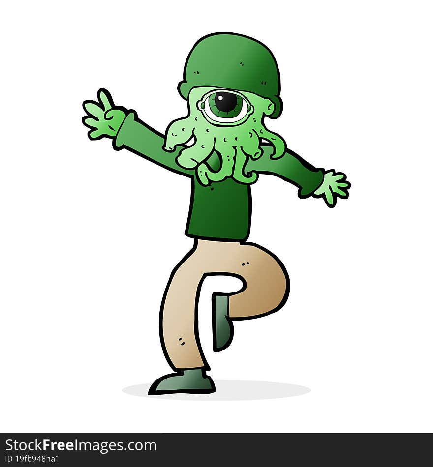 Cartoon Alien Monster Man