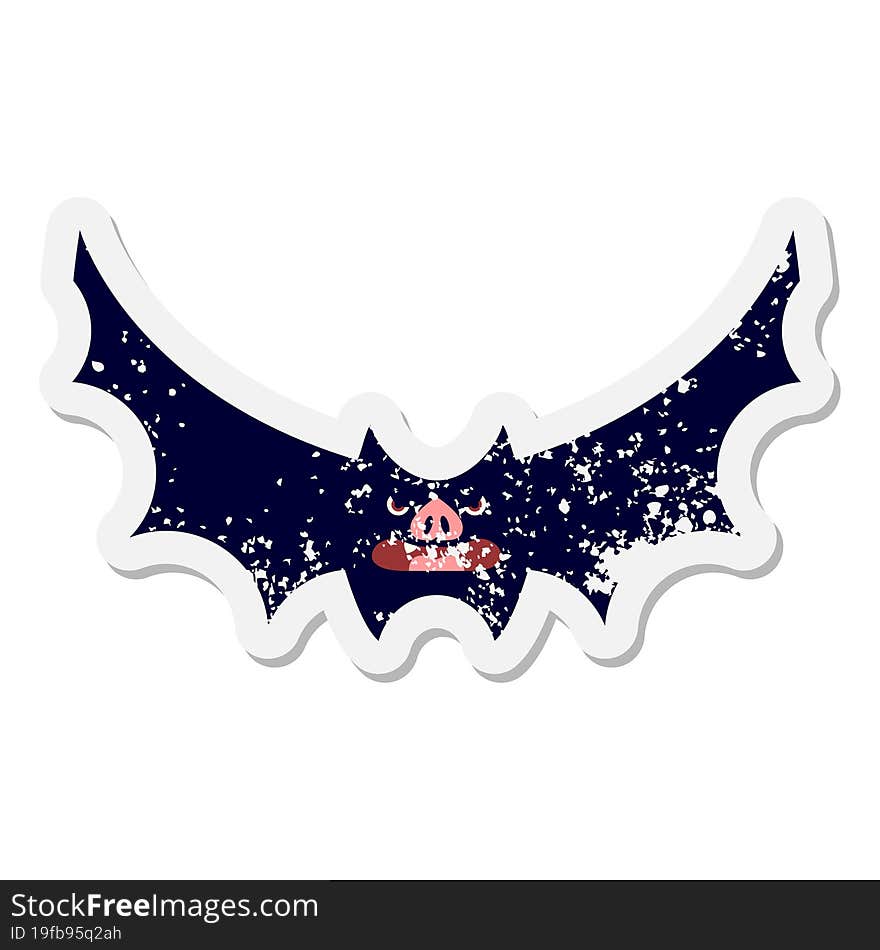 spooky halloween bat grunge sticker