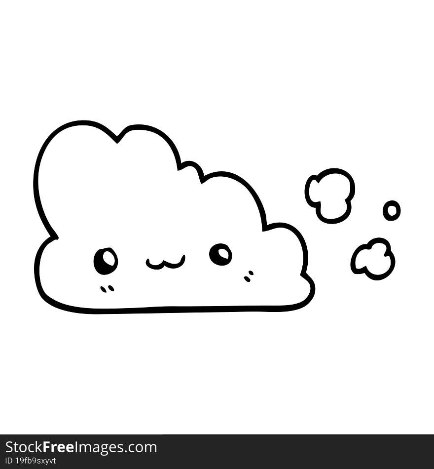 Cute Cartoon Cloud