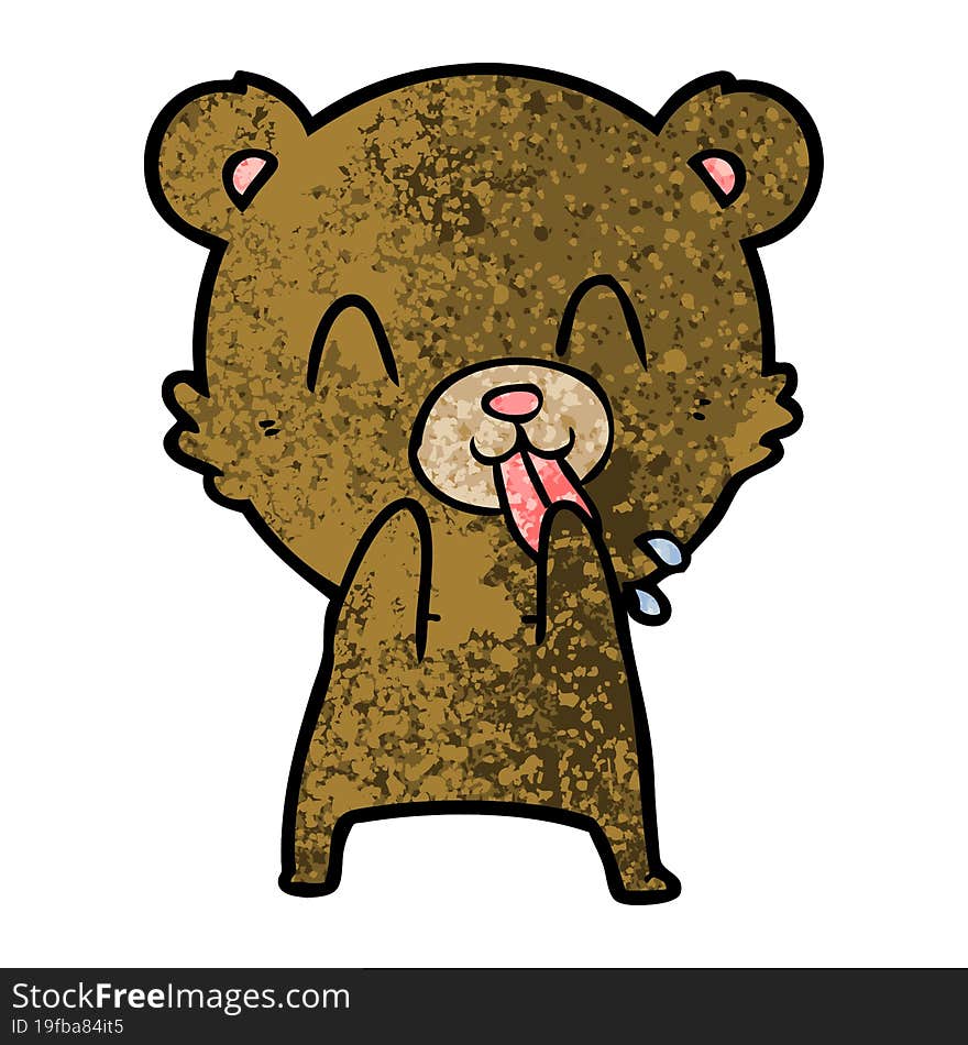 rude cartoon bear. rude cartoon bear