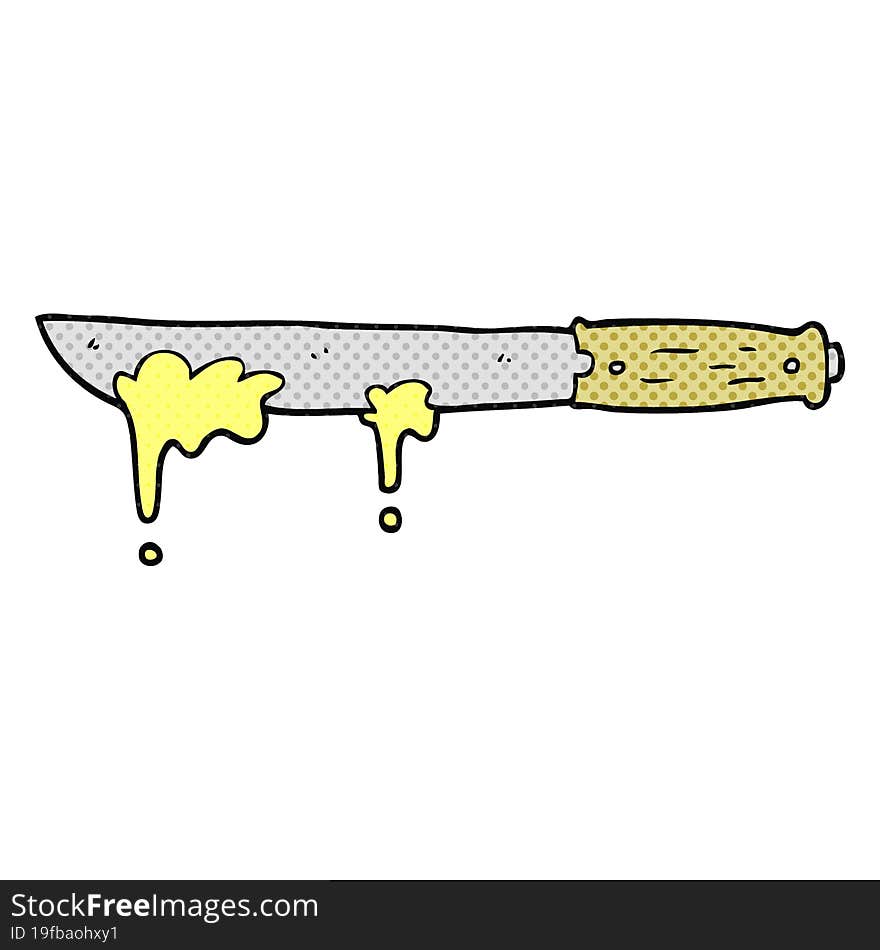 cartoon butter knife