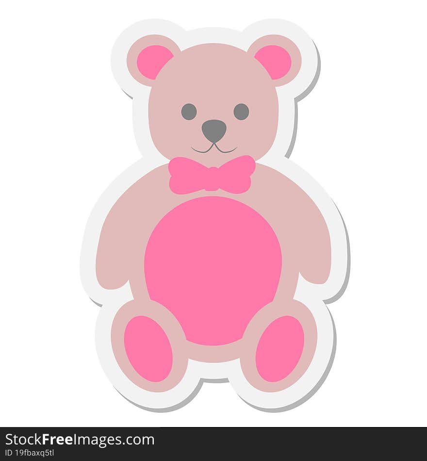 valentine gift teddy bear sticker