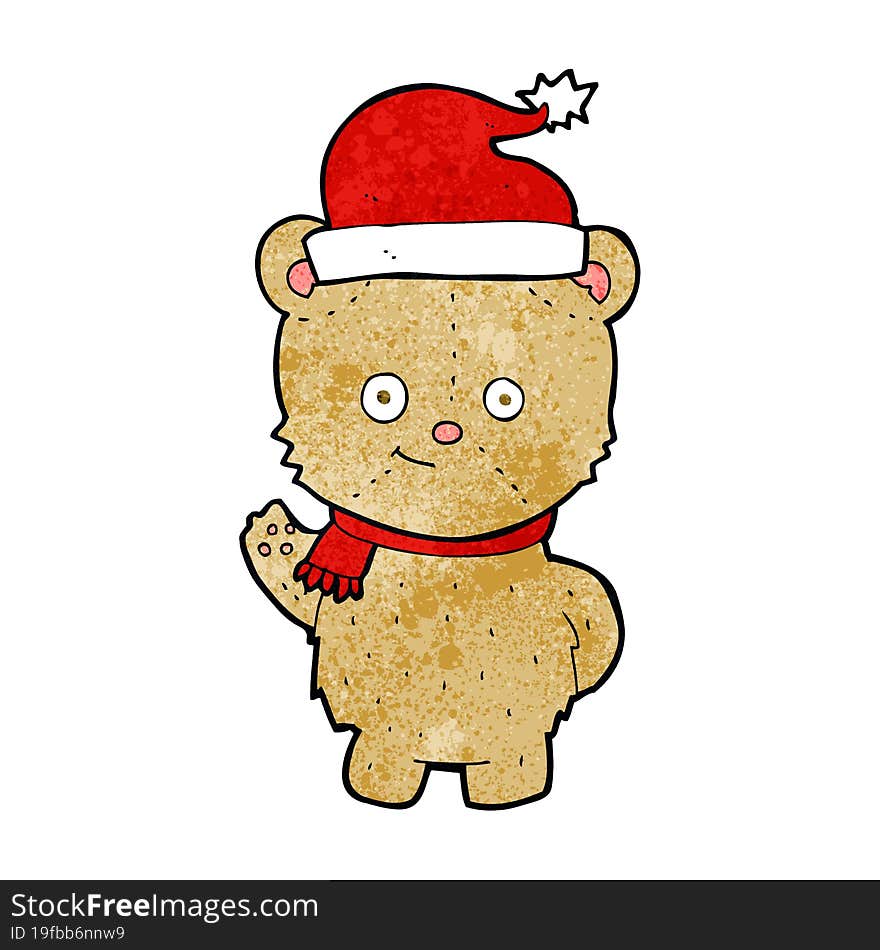 cartoon christmas teddy bear