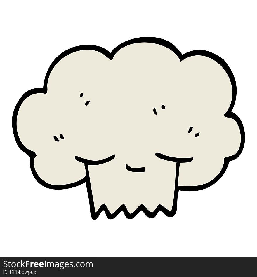 hand drawn doodle style cartoon explosion cloud