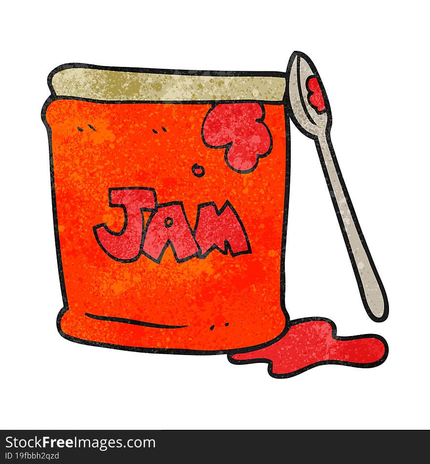 Textured Cartoon Jam Jar