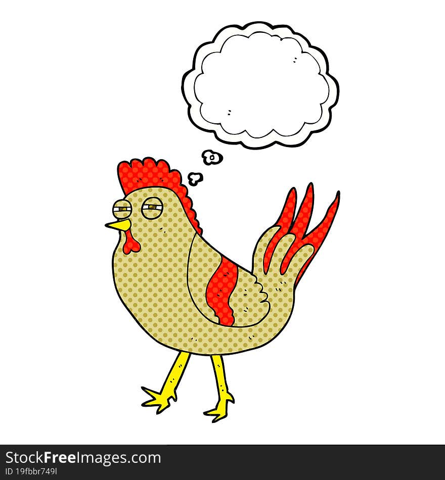 thought bubble cartoon chicken