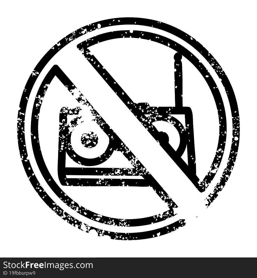 no music distressed icon