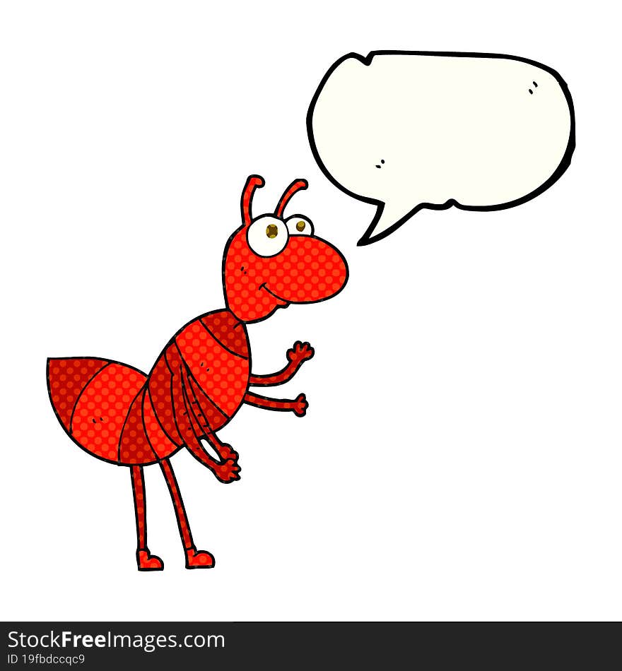 Comic Book Speech Bubble Cartoon Ant