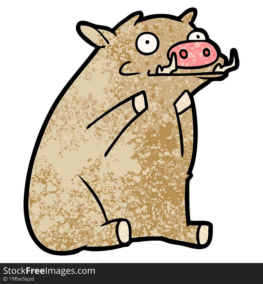 cartoon warthog. cartoon warthog