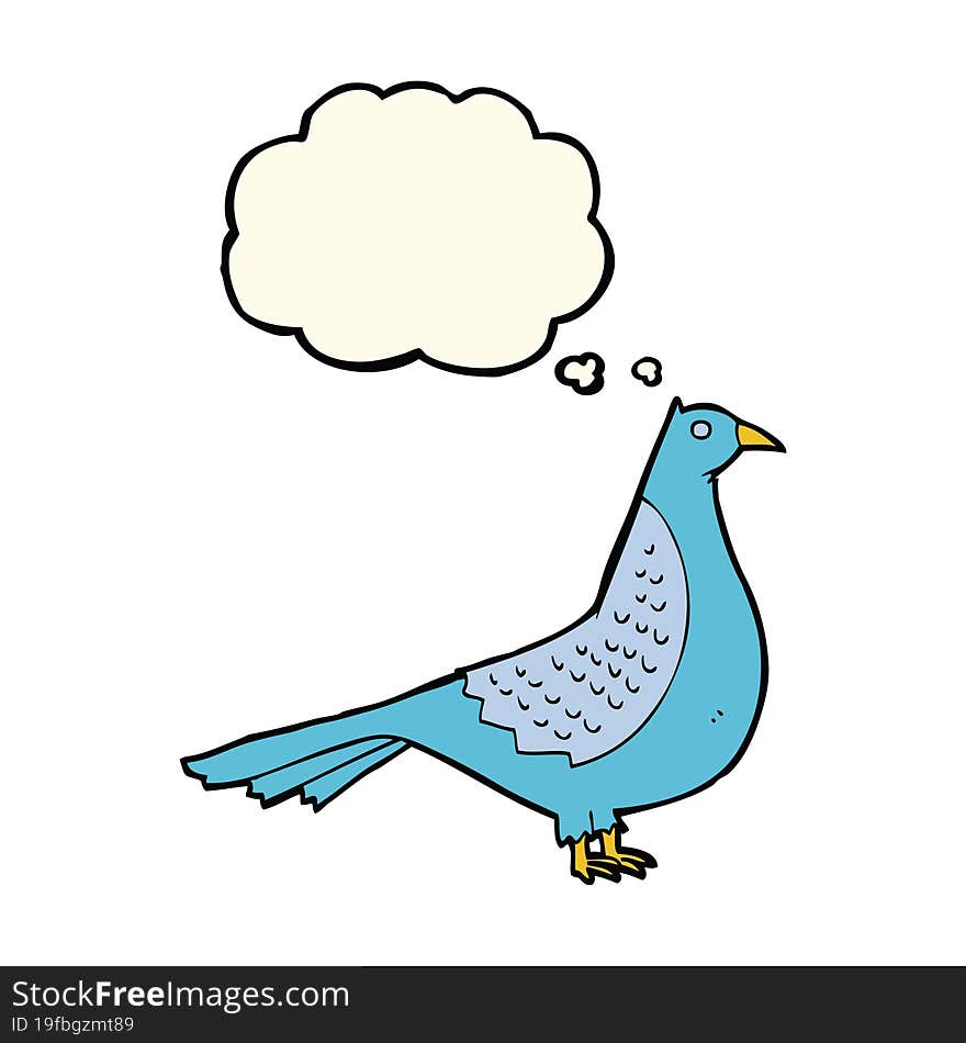 Cartoon Bird With Thought Bubble