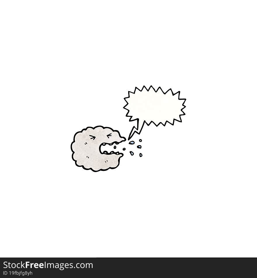 sneezing raincloud cartoon