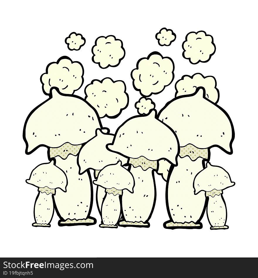 cartoon mushrooms