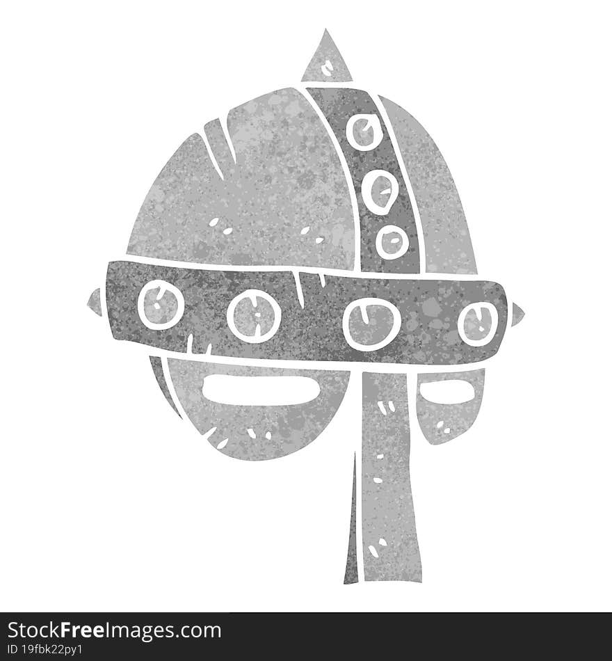 Retro Cartoon Medieval Helmet