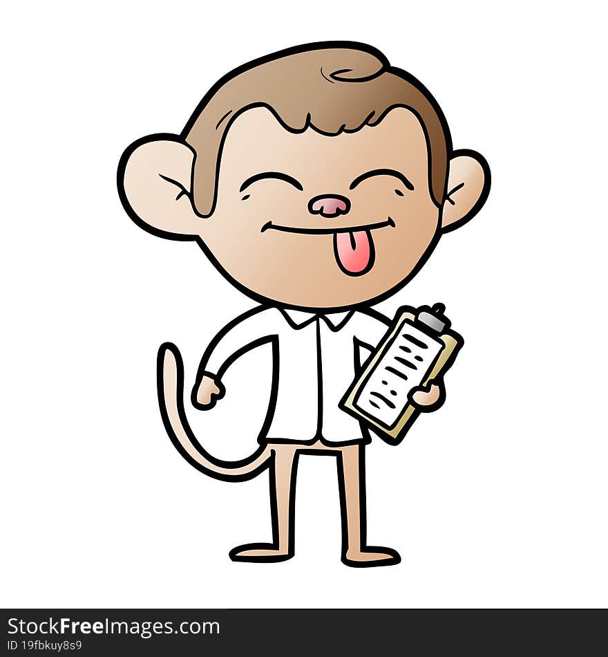 funny cartoon monkey. funny cartoon monkey