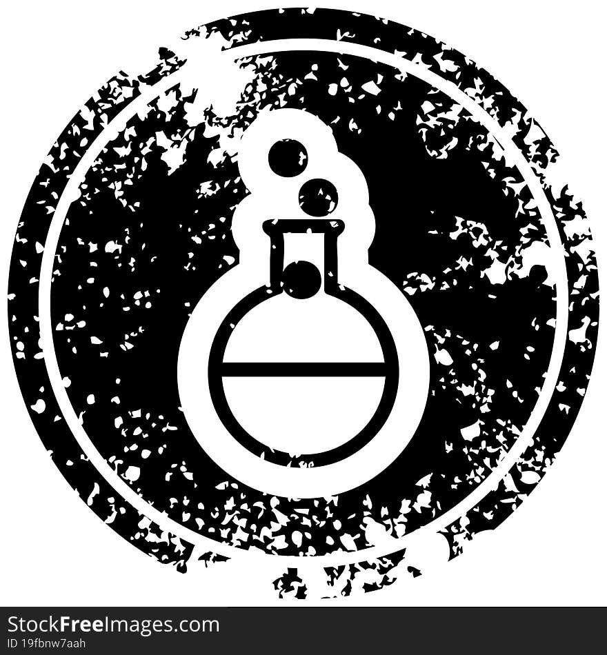 science experiment distressed icon