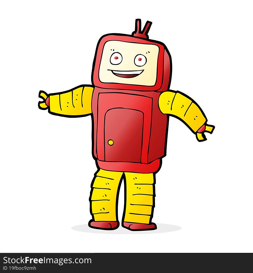 cartoon funny robot