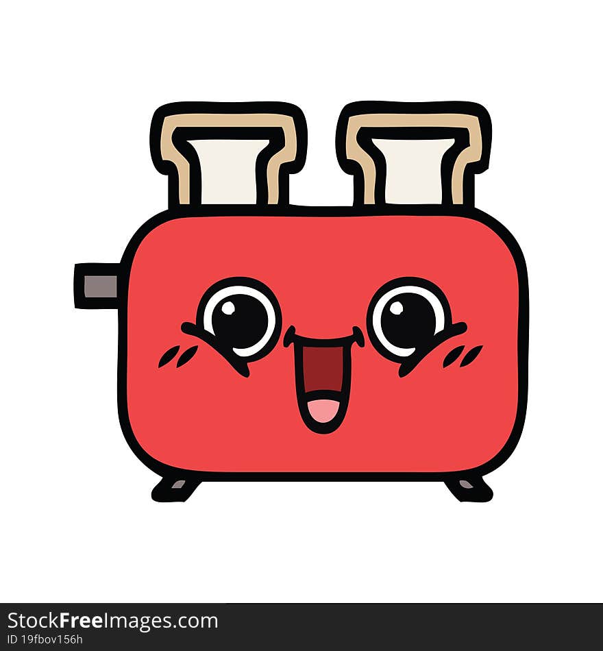 cute cartoon of a of a toaster. cute cartoon of a of a toaster