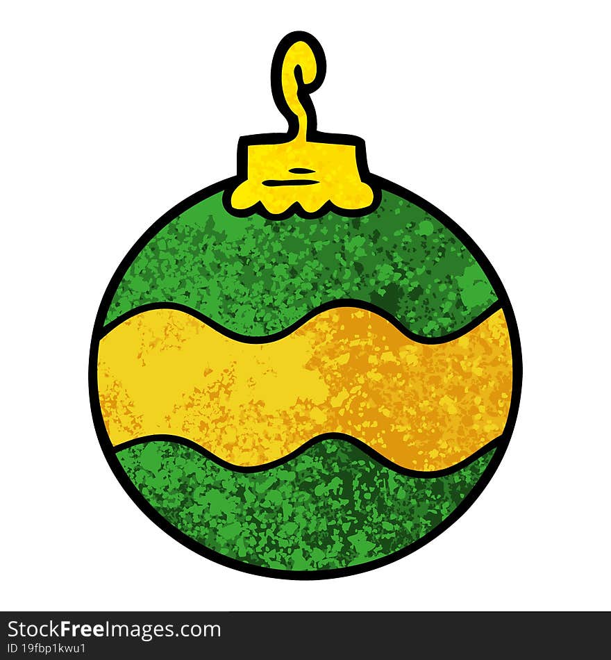 cartoon christmas bauble. cartoon christmas bauble