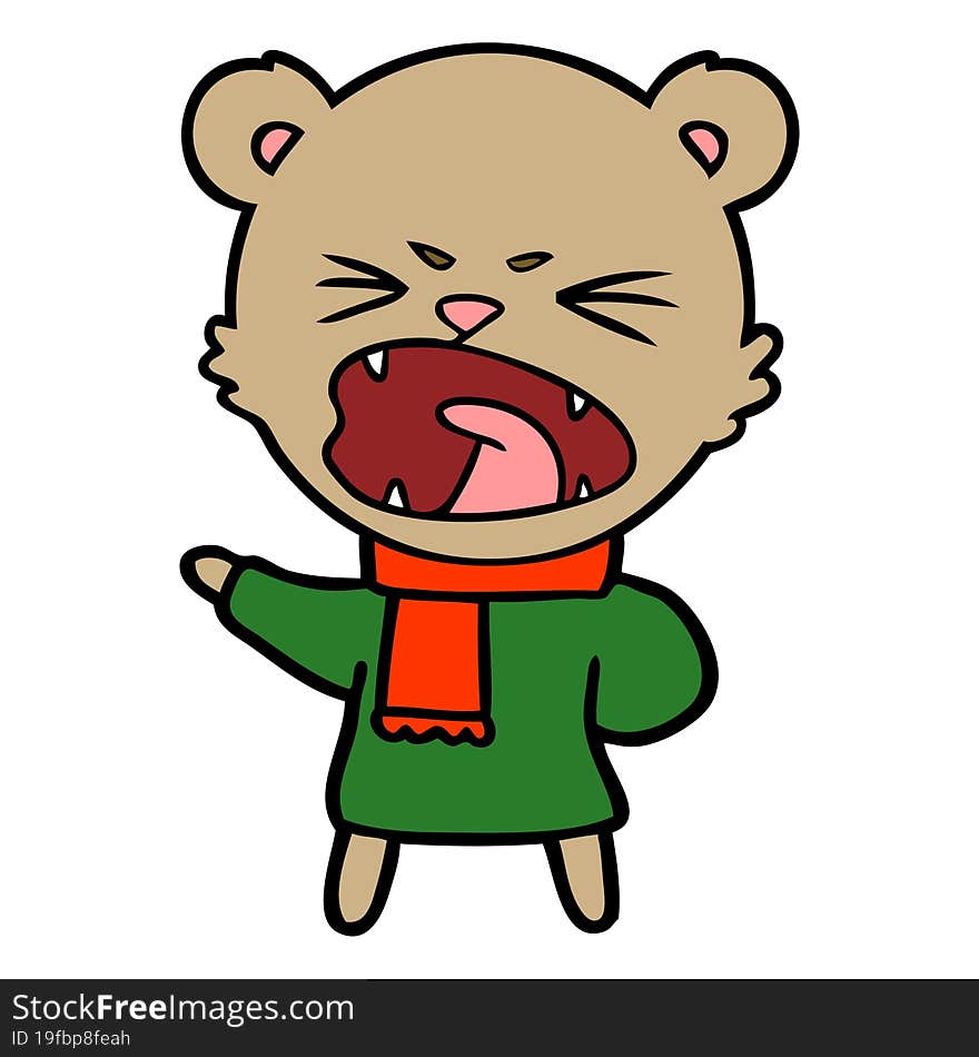 angry cartoon bear. angry cartoon bear