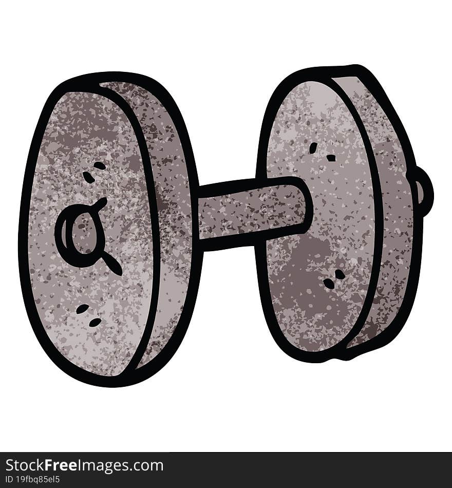 cartoon doodle gym weights