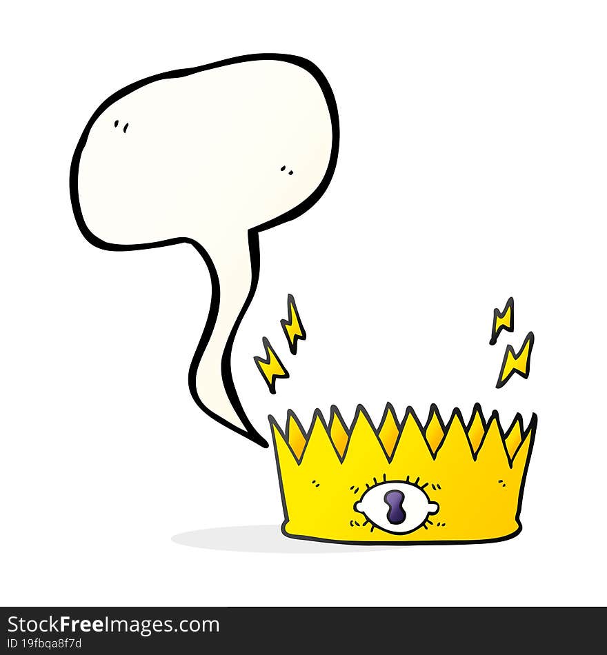 Speech Bubble Cartoon Magic Crown