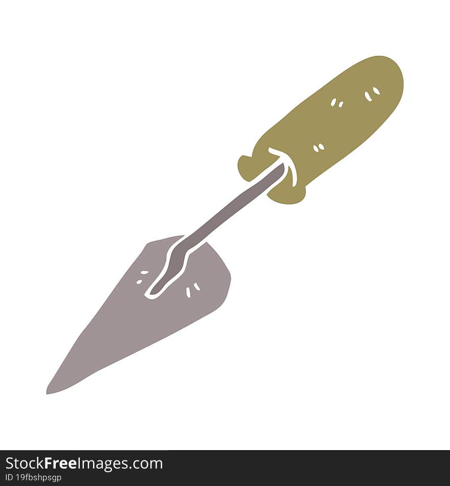 cartoon doodle trowel