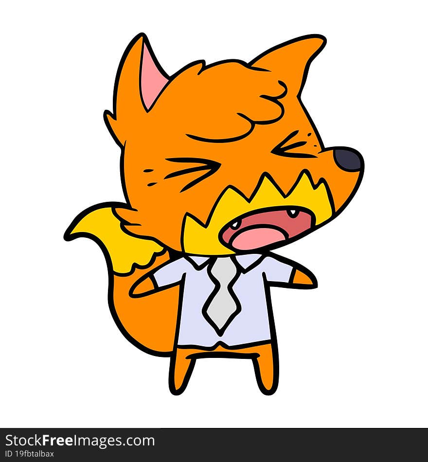 angry cartoon fox boss. angry cartoon fox boss