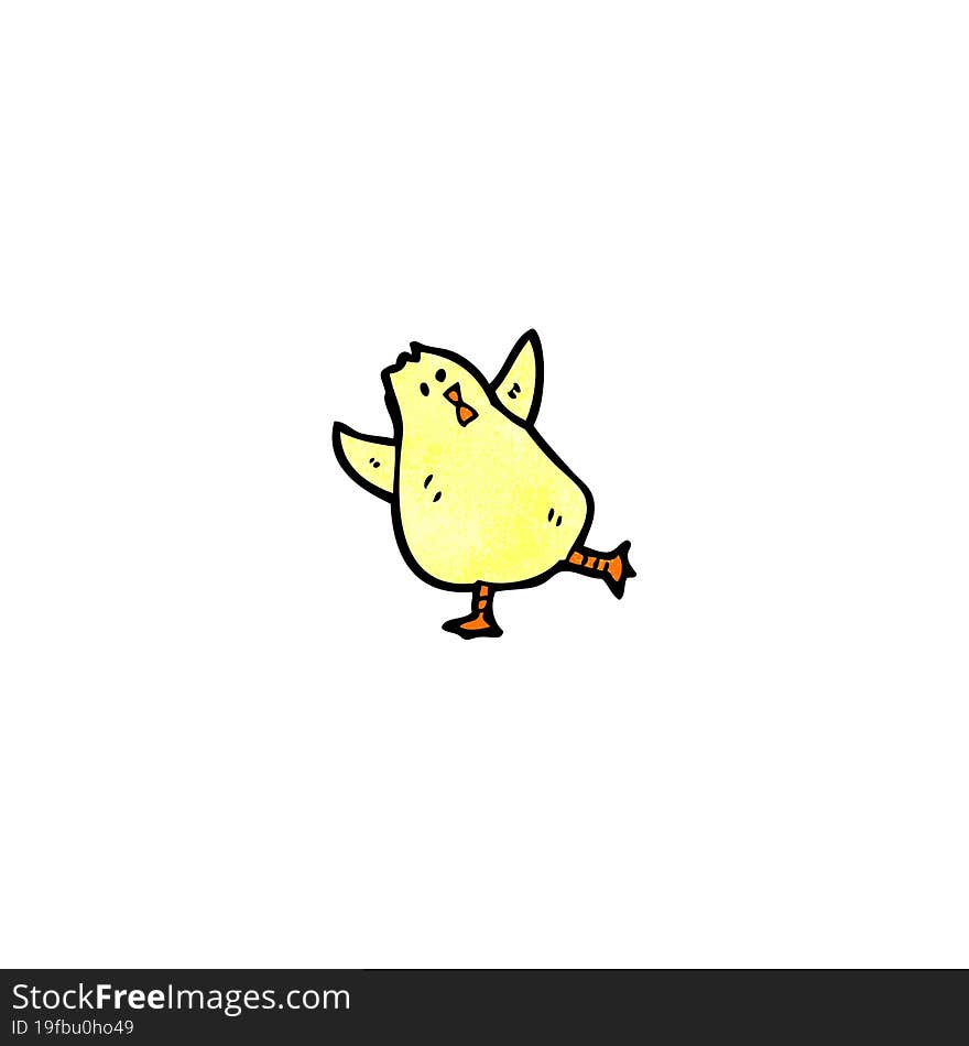 cartoon little yellow bird