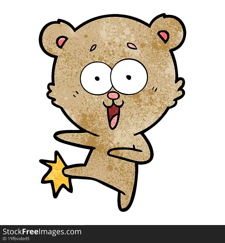 laughing teddy  bear cartoon. laughing teddy  bear cartoon