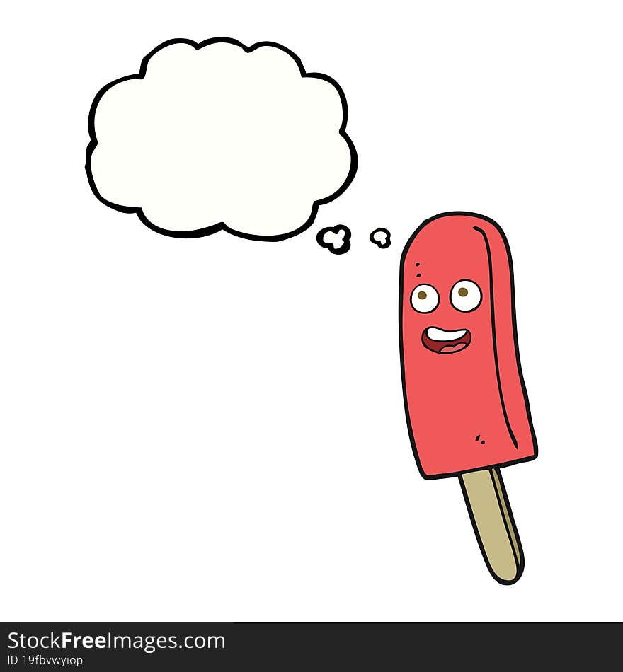 Thought Bubble Cartoon Ice Lolly