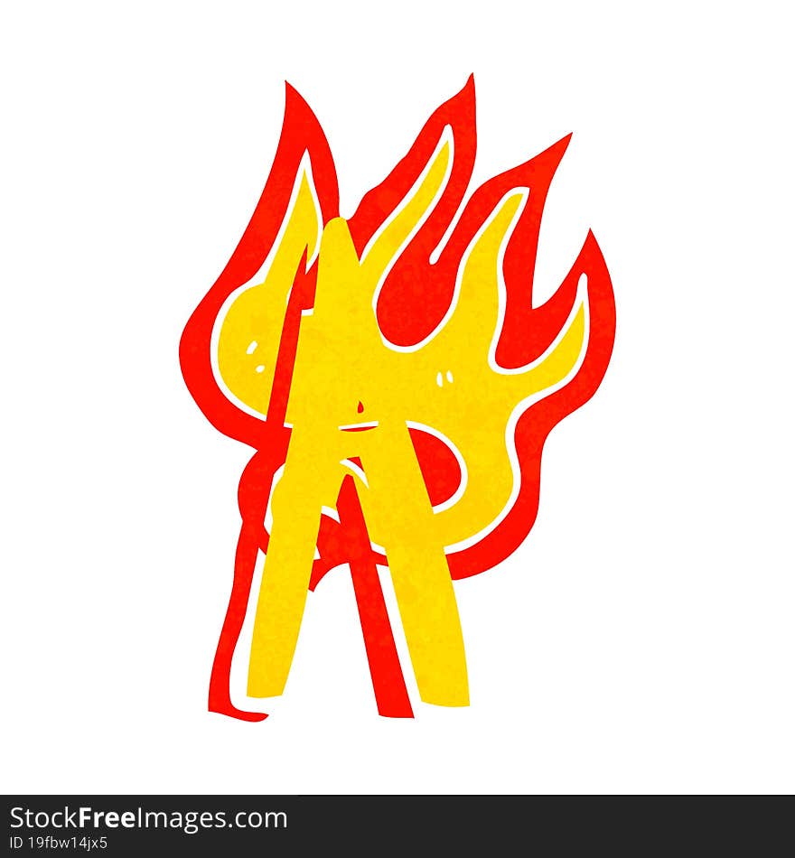 Cartoon Flaming Letter