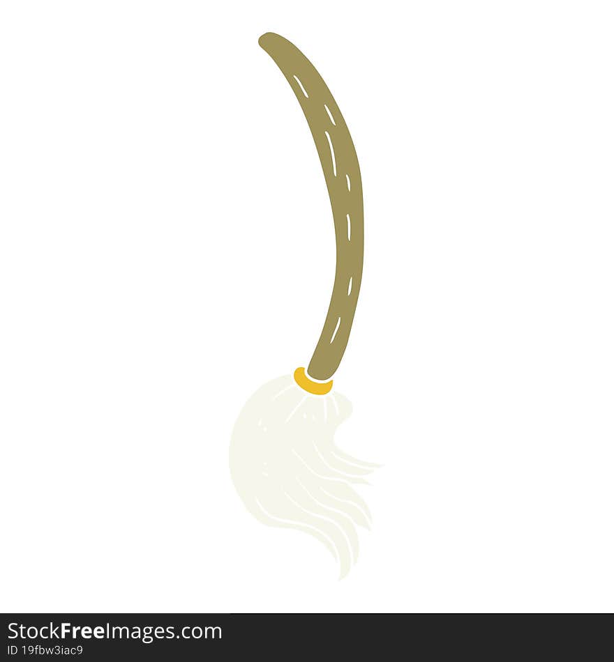 flat color illustration of a cartoon mop