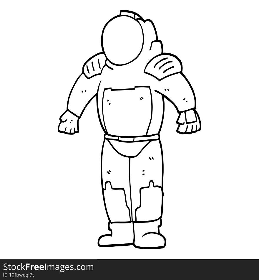 black and white cartoon space man