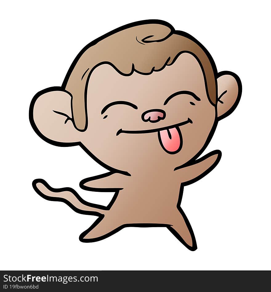 funny cartoon monkey. funny cartoon monkey