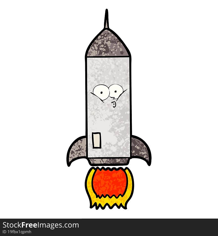 cartoon rocket. cartoon rocket