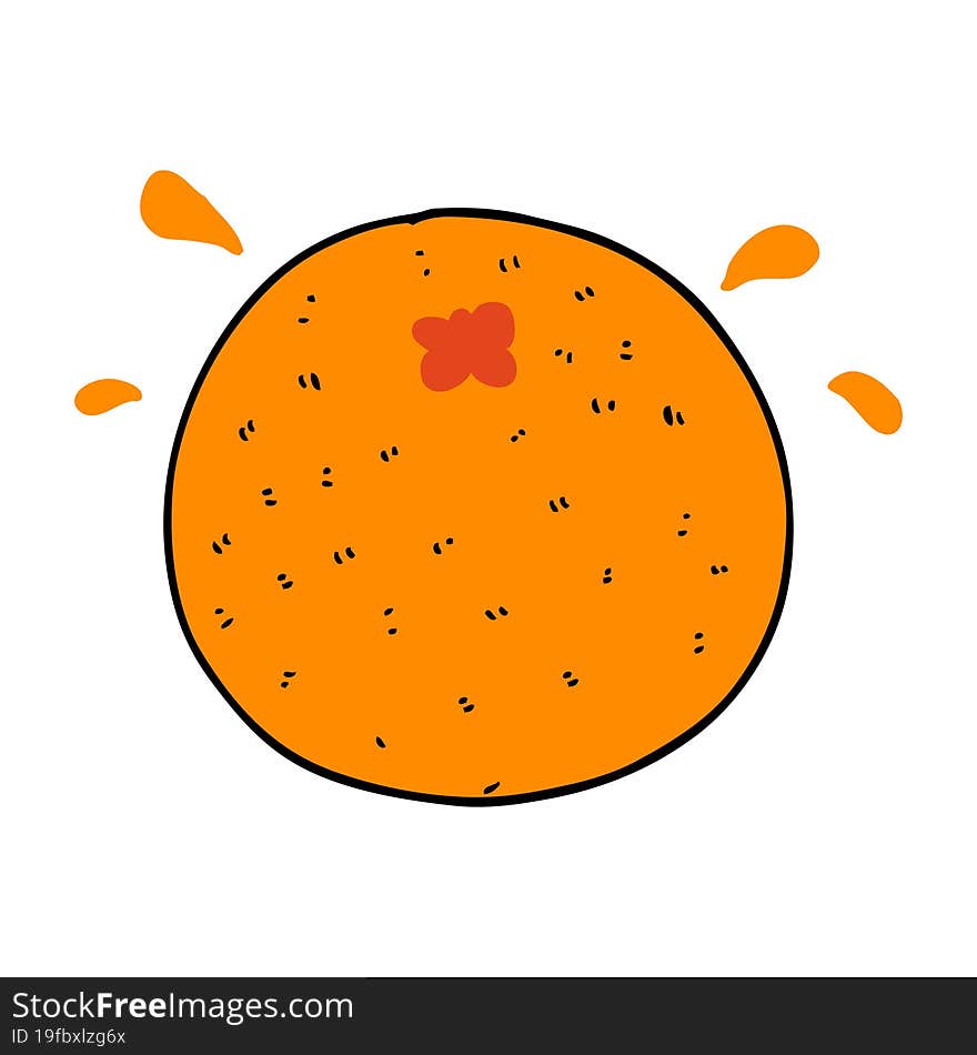 cartoon orange