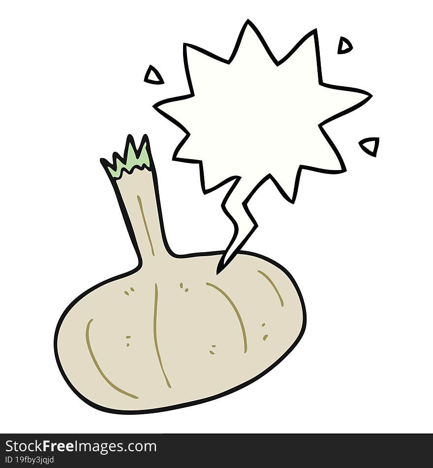 cartoon onion and speech bubble