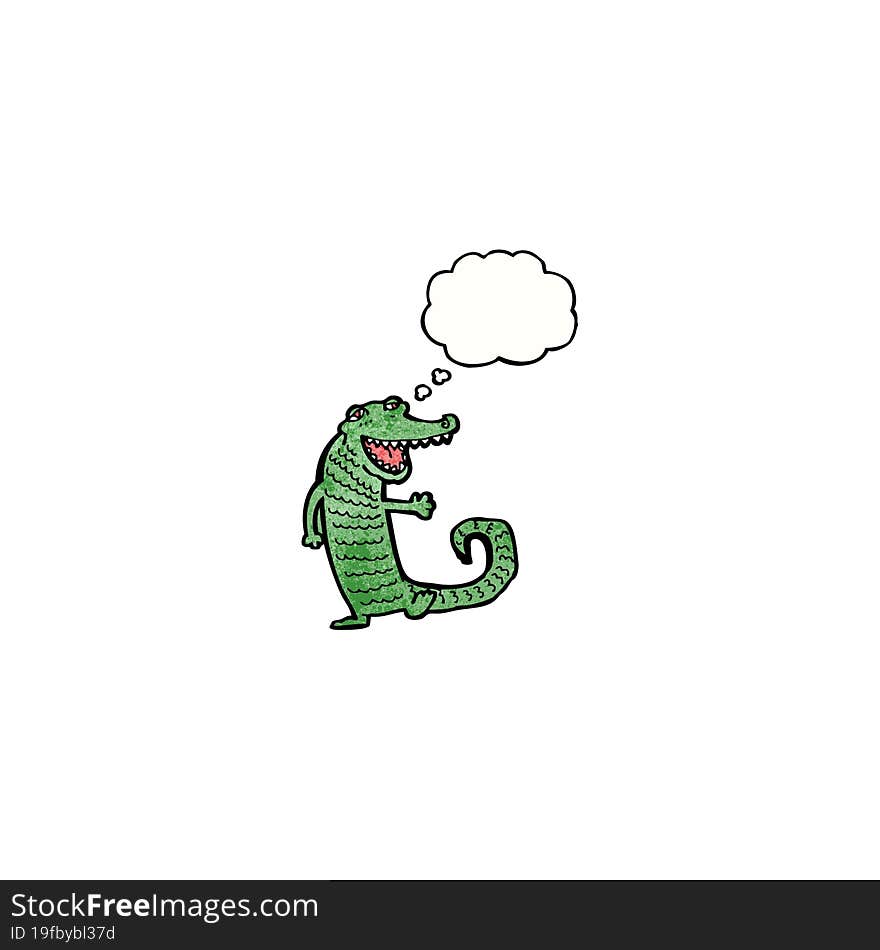 happy crocodile cartoon