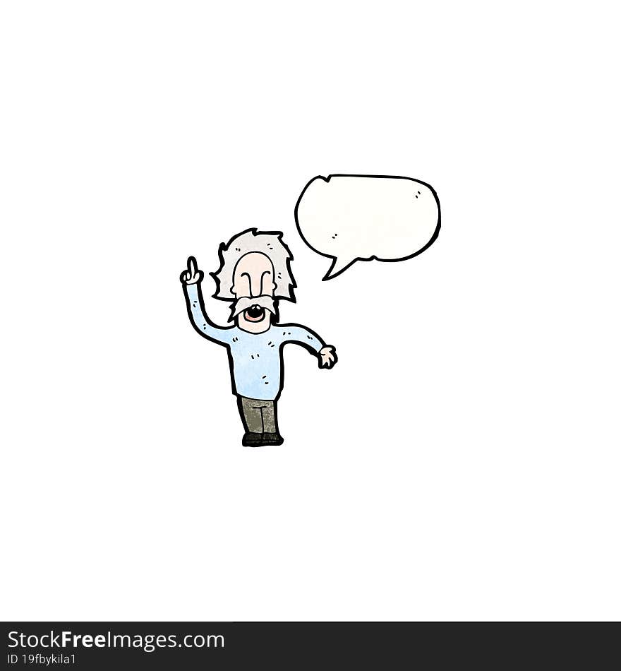 Cartoon Man With Speech Bubble