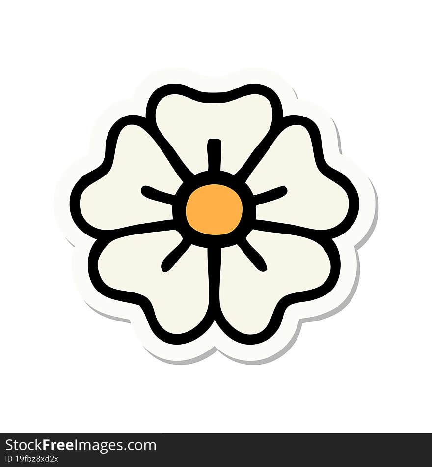 tattoo style sticker of a flower