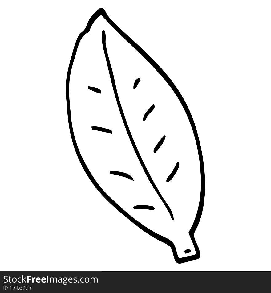 line drawing cartoon leaf