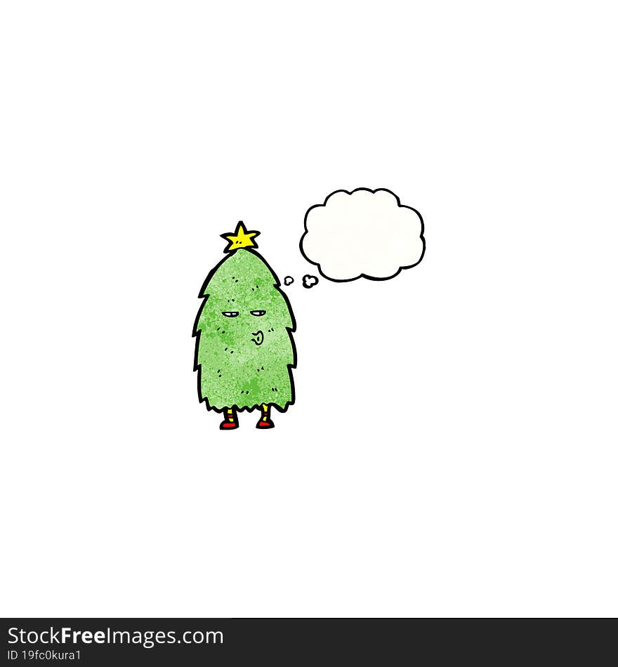 cartoon christmas tree character