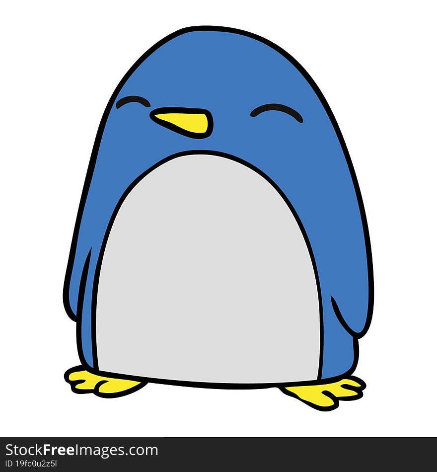 cartoon doodle of a cute penguin