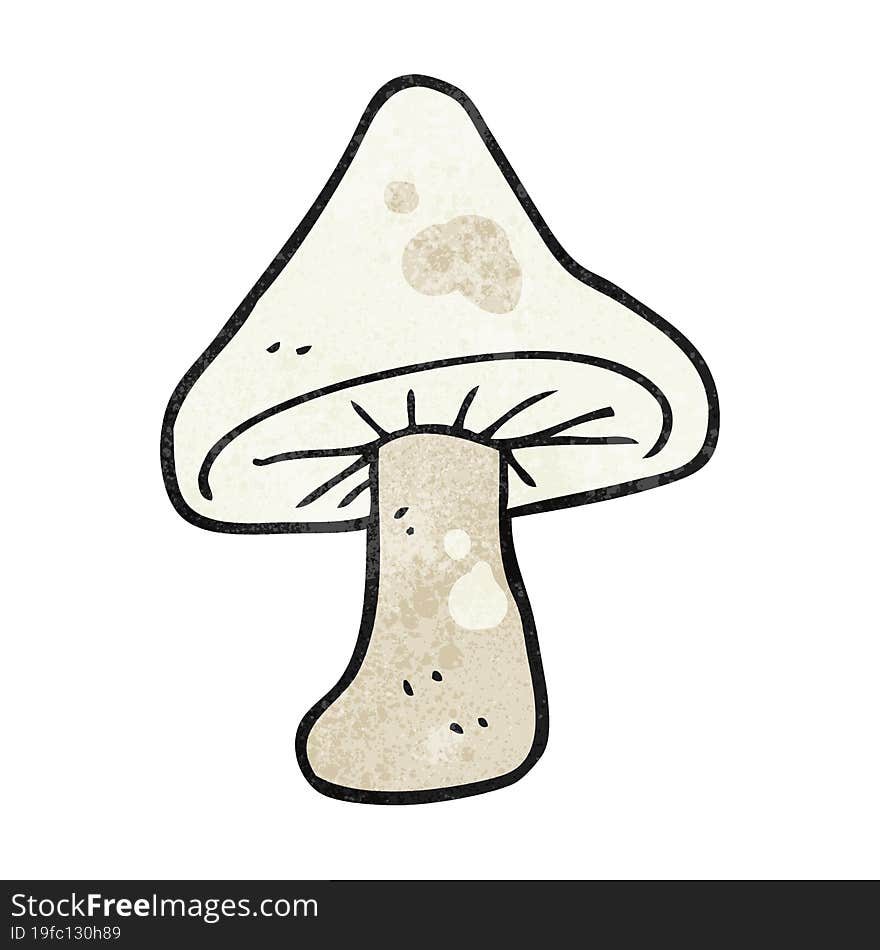 textured cartoon mushroom